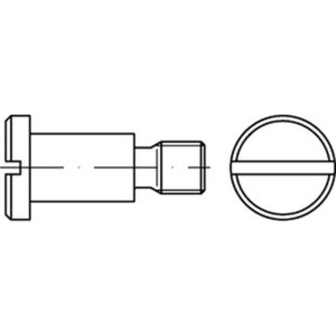 DIN923 Flachkopfschraube mit Schlitz und Ansatz Stahl 5.8 elektrolytisch verzinkt